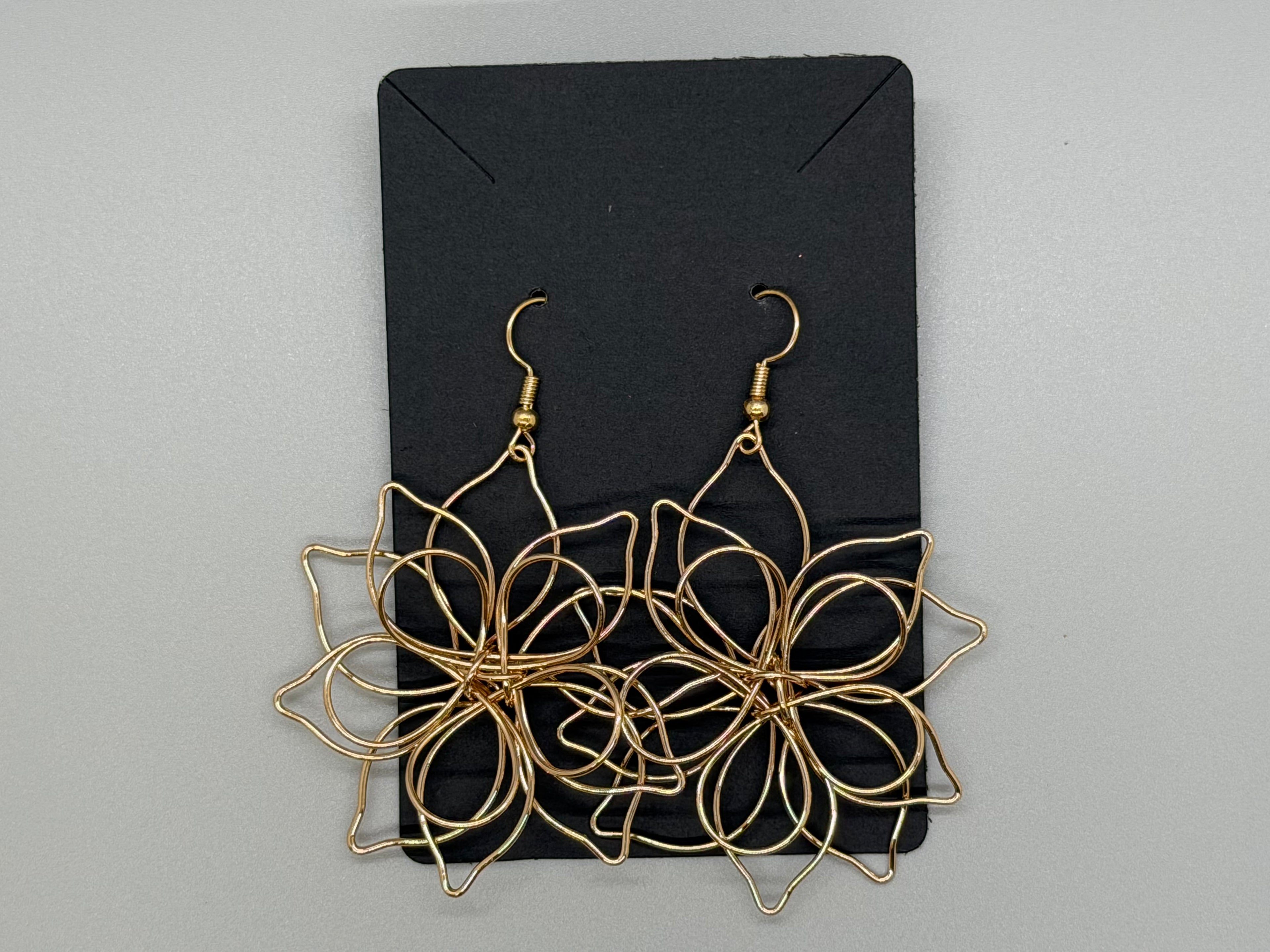 Golden Bloom Wire Earrings