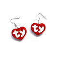 TY Heart Earrings