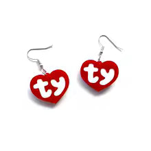 TY Heart Earrings